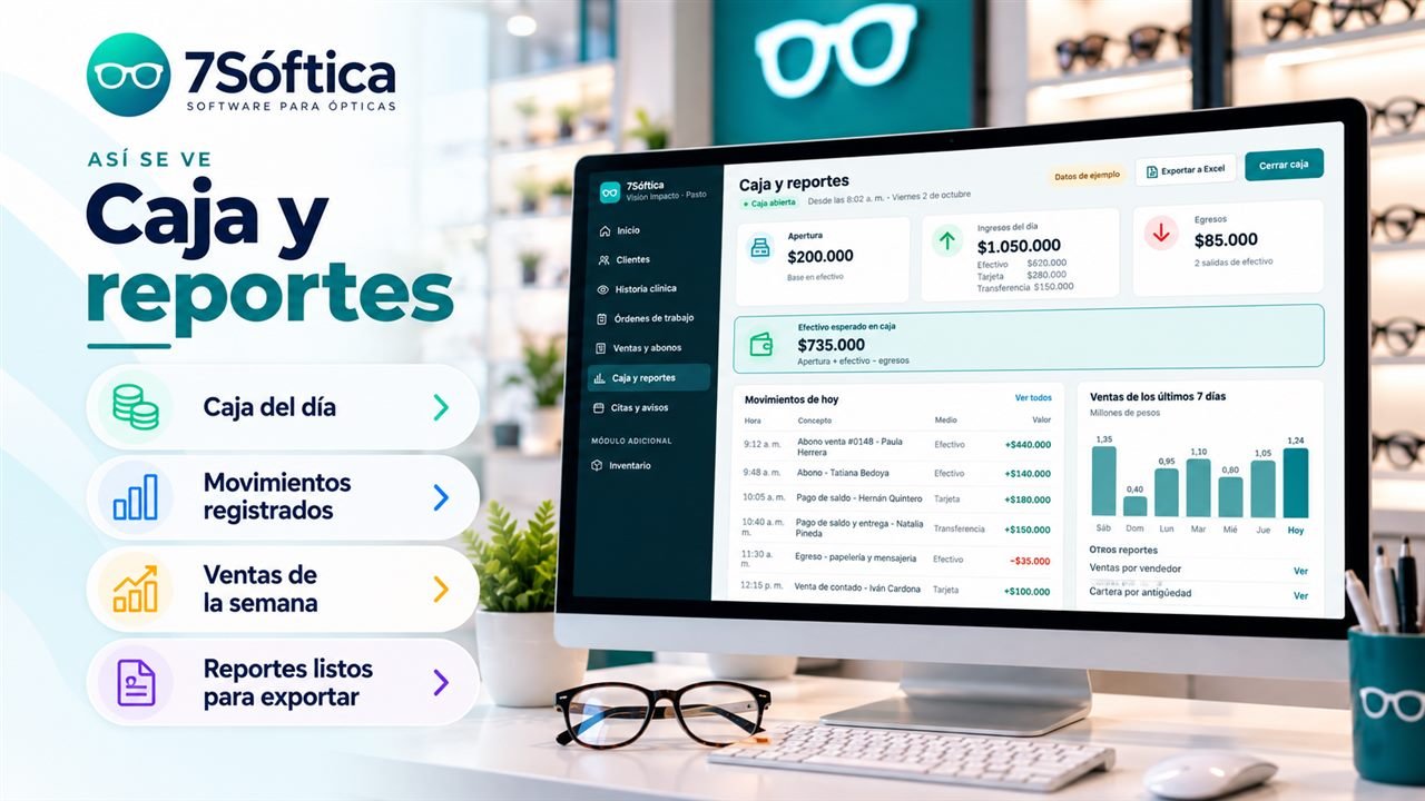 7Sóftica: Caja y reportes
